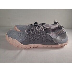 Nortiv 8 Treklady Womens Water Shoes Barefoot Quick Dry Gray/Pink Shoes Size 9.5